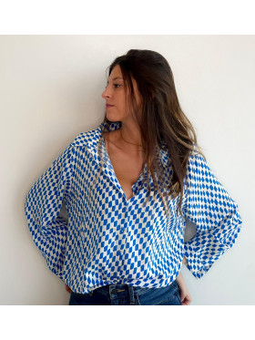 TOP AFRIALE BLEU