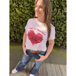 TEE SHIRT COEUR YASMINE